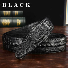 爆款男女士通用鳄鱼头裤腰带鱼骨纹皮带平滑扣腰带女批发代发