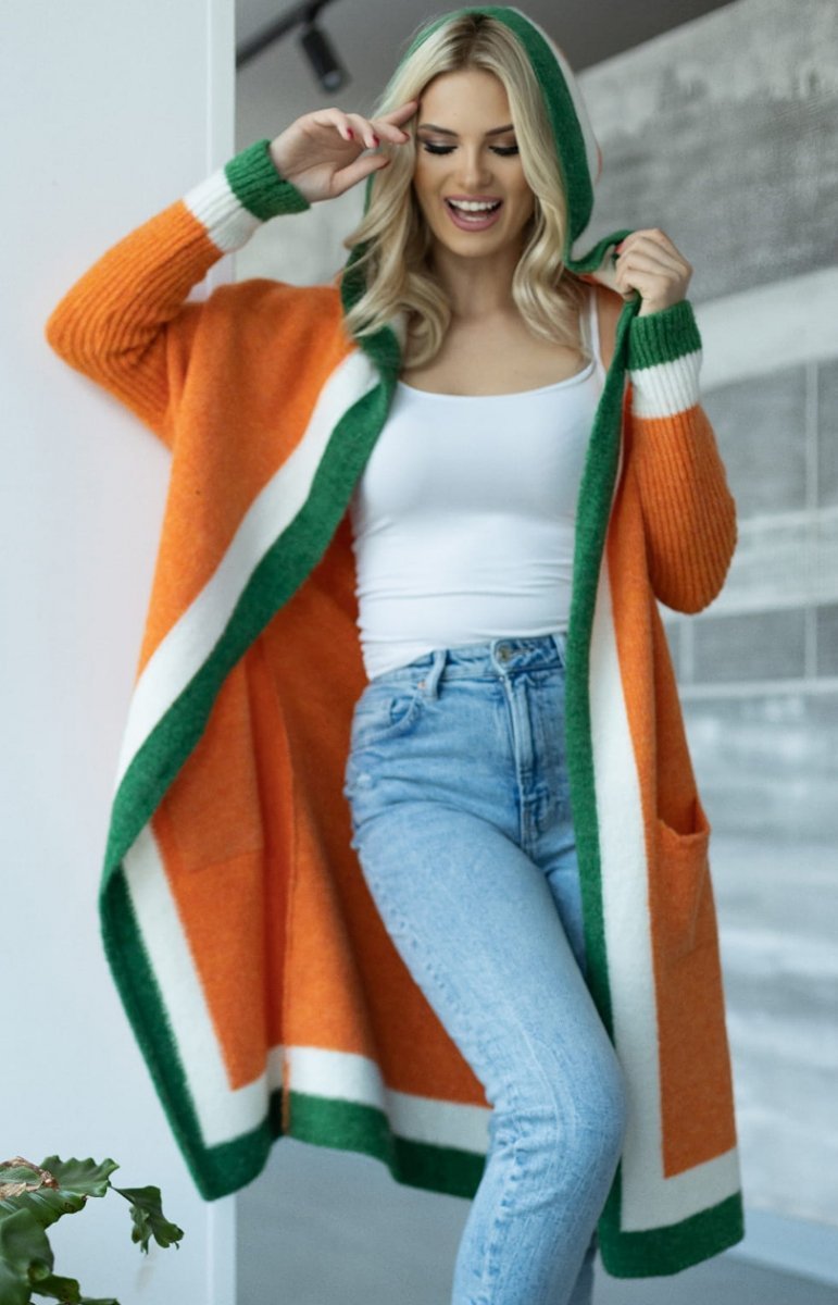 2024 autunno e inverno casual versatile con cappuccio lungo cardigan giacca nuovo abbigliamento da donna_voghion.com