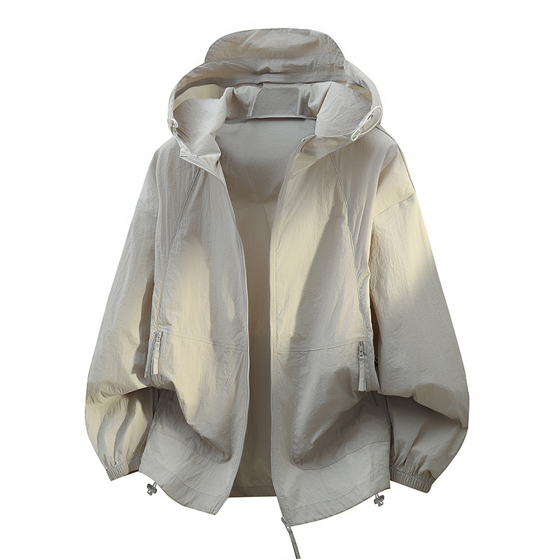 Chaqueta de protección solar de seda de hielo para hombres de verano, chaqueta de secado rápido, chaqueta de pesca al aire libre, chaqueta de piel de protección solar para hombres