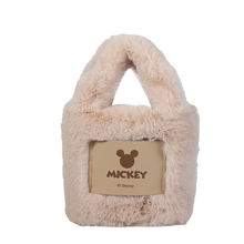 源头厂家秋冬新款时尚毛绒水桶字母毛毛包高级质感手提斜挎单肩包