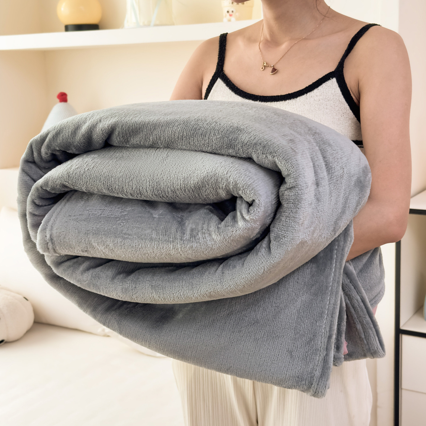 Transfronterizos simples Farai mantas de peluche primavera y otoño mantas de doble cara mantas de siesta mantas de aire acondicionado mantas de oficina mantas de chal