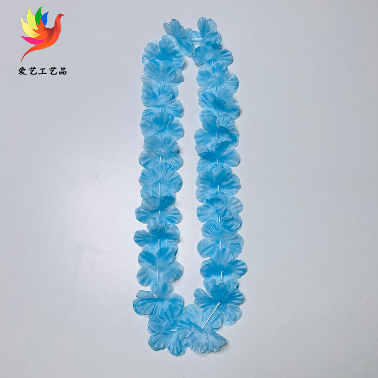 Color macaron poliéster corolla de cuello 30 pares de pétalos de diámetro 6.5cm longitud 108cm corolla de flores coloridas
