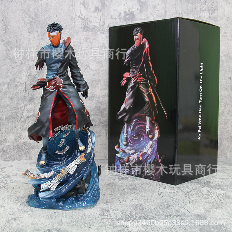 【】Battle-Damaged Obito Cw Naruto Tobi Obito Akatsuki Organization Large Figure Display Model with Special Effects Boxed Set