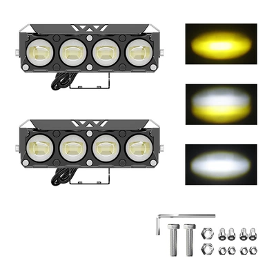 Cross-Border Hot-Selling Motorcycle Led Motorcycle headlights, headlights - four-eyes-facing-each-other