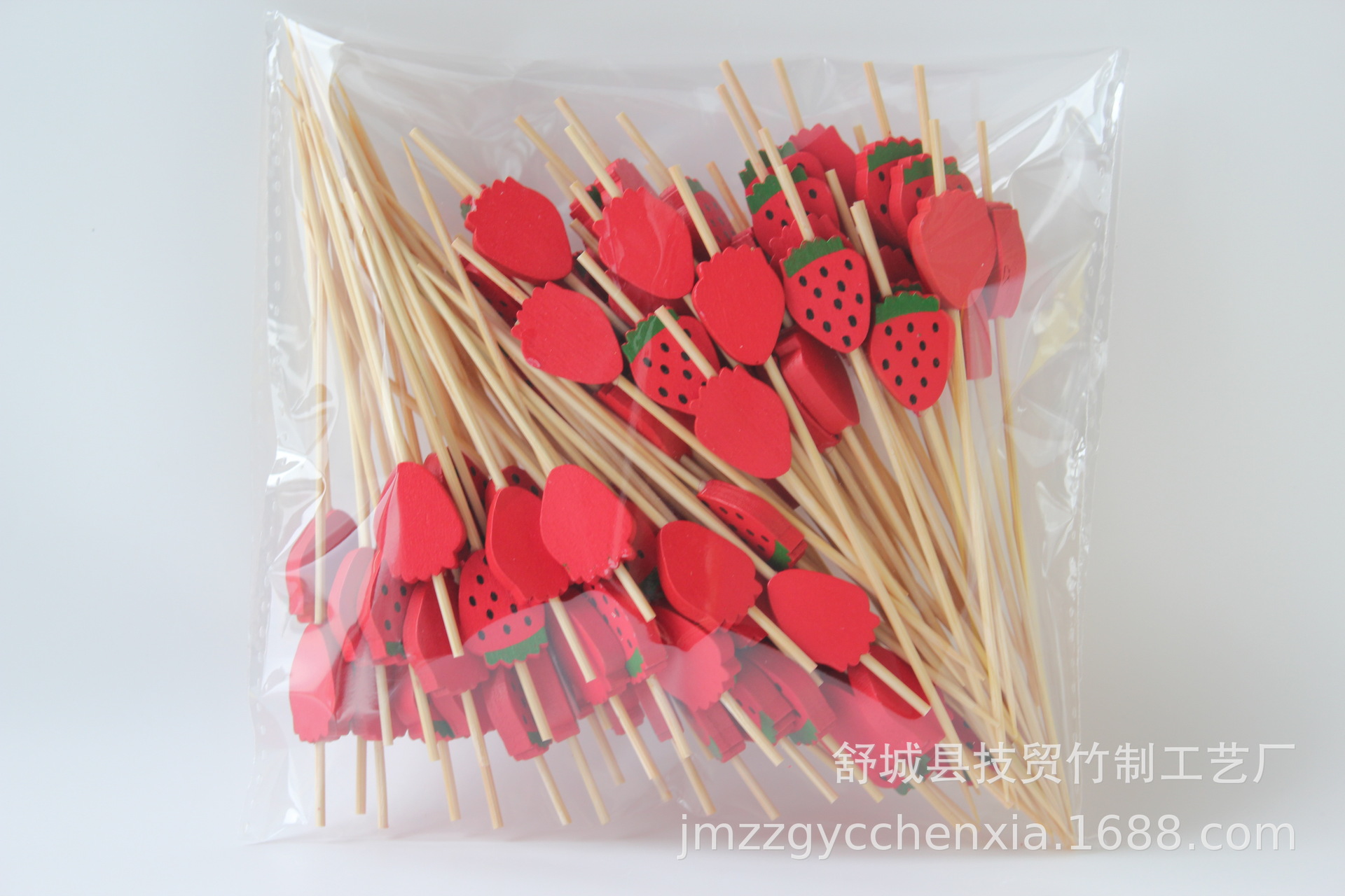 Punto negro rojo fresa fruta signo 100/paquete fresa cuentas sándwich signo de hamburguesa signo de decoración creativa Amazon