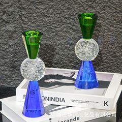 工場直販クリエイティブカラフルなクリスタルバブルボール燭台ホームデスクトップ装飾品ホテルの香りのキャンドル
