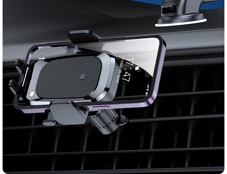 Cross-border hot-selling car mobile phone navigation bracket steam instrument panel suction cup multi-function gravity telescopic mobile phone bracket