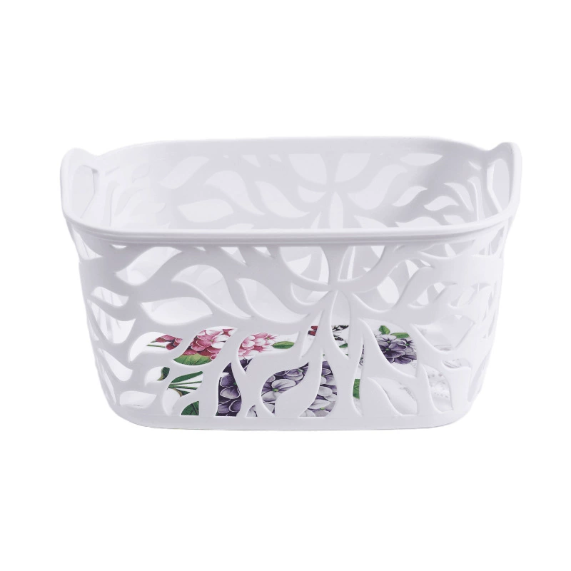 Plastic storage basket for bedroom, table storage box