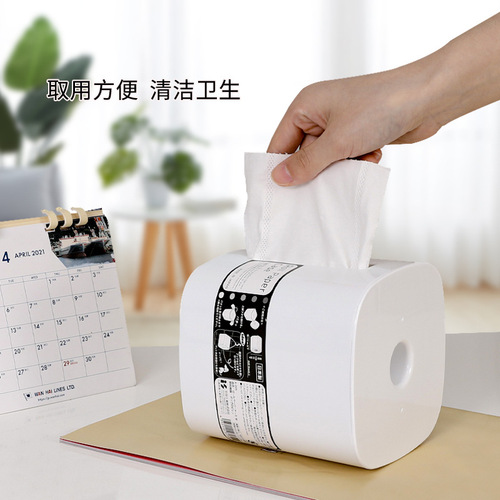 ISHIDA Japanese tissue box household bathroom roll storage box punch-free kitchen tissue holder plastic paper drawer