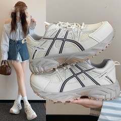 老爹鞋女2025新款秋季网红休闲鞋网面透气厚底增高休闲小众运动鞋