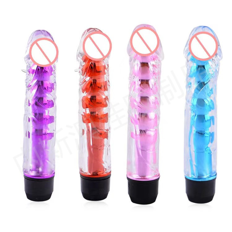 Small Bald Crystal Massage Vibrator, Female Electric Multi-Frequency Pleasure Device, Adult Products, Private Toys