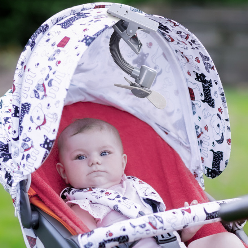 跨境婴儿车风扇迷你小电风扇宝宝户外旅行便携式推车夹子风扇批发