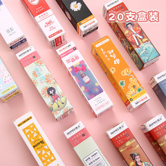 Single-color boxed neutral pen refills for office, students, and exams—available in red, blue, and black, with 0.35/0.5mm full needle-tube designs.