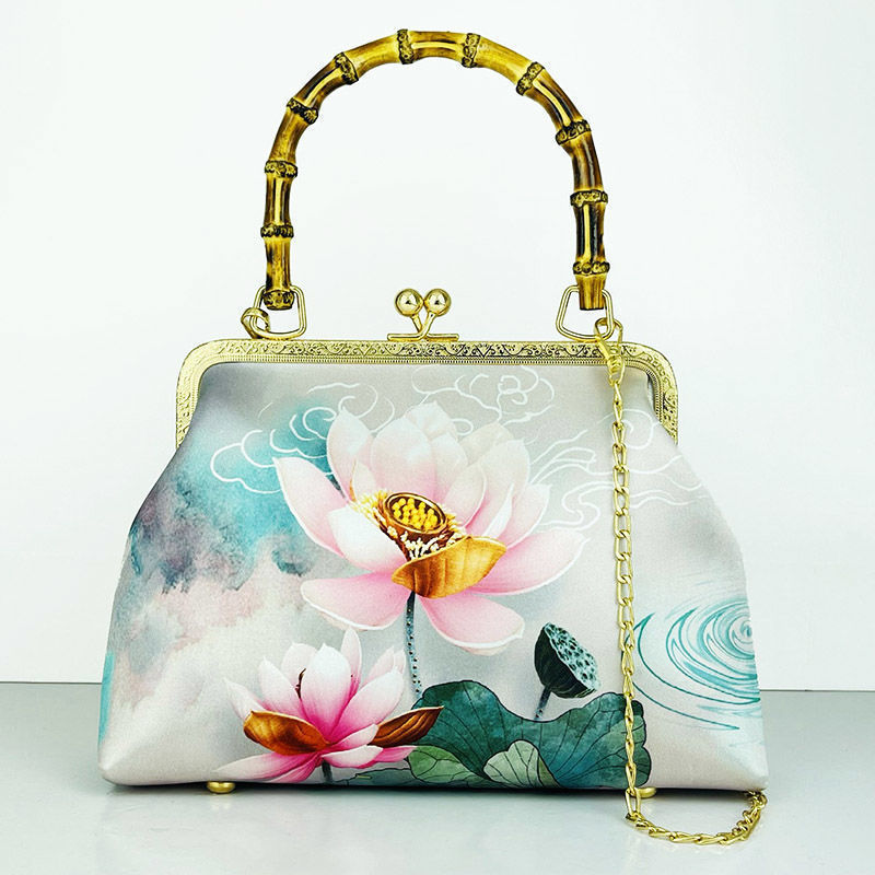 New qipao bag hand bag handbag on inclined shoulder bag fashion temperament ancientry hot style gold bamboo cheongsam Chinese Qipao Bags
