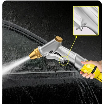 High pressure car wash water gun: use, connects to tap water, car