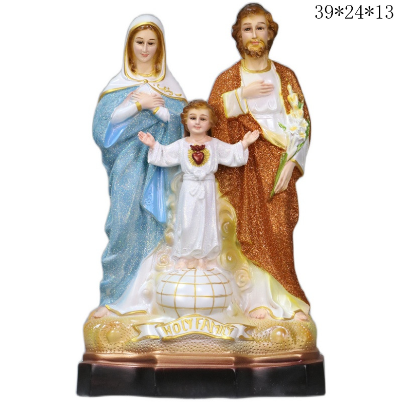 40cm Sagrada Familia tres estatuas de la iglesia regalos minimalistas como la casa sala de estar ornamentos de resina artesanía