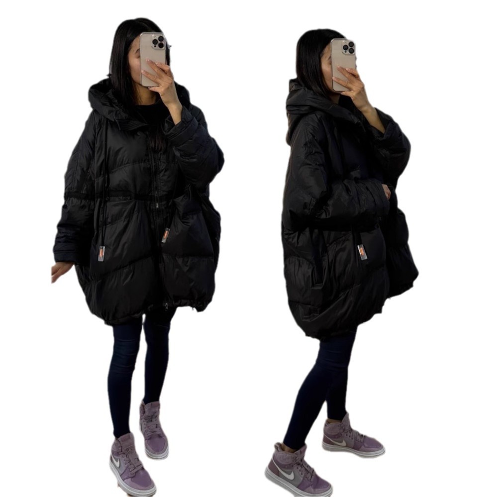 2024 nuevo invierno europeo y americano Amazon transfronterizo explosión de ropa de mujer de color sólido e informal viento suelto abrigo de algodón grande