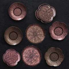 純銅手工打造 銅茶杯墊 隔熱茶壺墊仿古功夫茶具配件 日式茶杯托