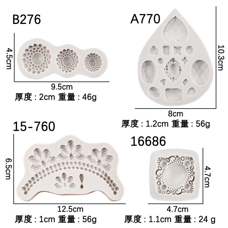 Nueva joya de amor, piedra preciosa, diamante, molde de silicona, accesorios de decoración de epoxi, molde de herramienta de horneado de fondant de chocolate