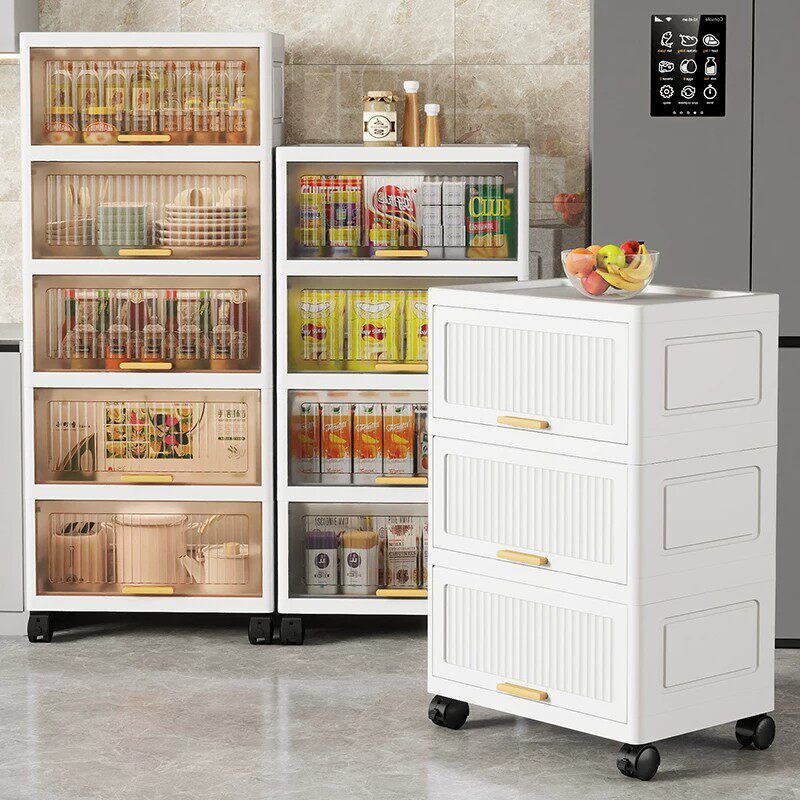Cross-Border Flip-Top Storage Rack, Household Storage Cabinet, Multi-Layer Snack Rack, Kitchen Movable Toy Storage Cabinet, Living Room Storage Cabinet Cross-Border Flip-Top Storage Rack, Household Storage Cabinet, Multi-Layer Snack Rack, Kitchen Movable Toy Storage Cabinet, Living Room Storage Cabinet