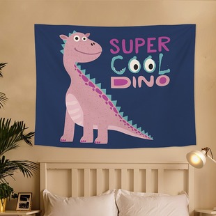 Cartoon Dinosaur Punch-free Background Cloth Bedroom Wall Children's Room Fabric Tapestry Shooting Background Decorative Wall Cloth
