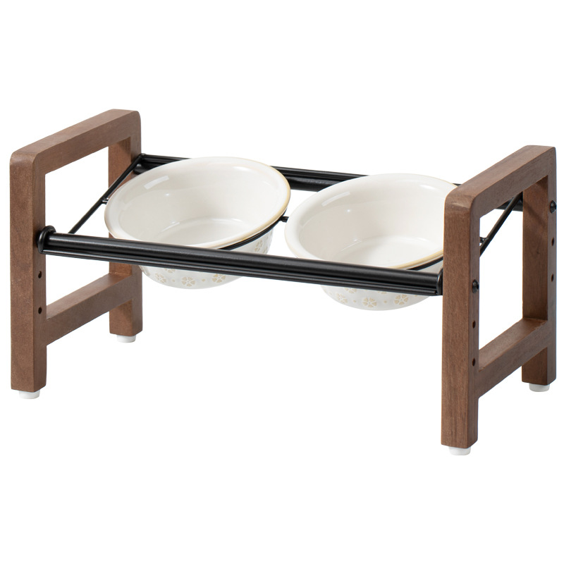 Tazón para perros de cerámica Tazón para comida para perros Tazón para comida para perros Tazón para agua para perros Tazón para perros Tazón doble para gatos Protección de la columna cervical contra volcado Transfronterizo Amazon