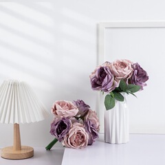 仿真花玫瑰花束手捧花婚慶家庭背景花牆攝影布景跨境GF14871-6