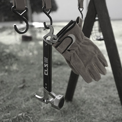 Outdoor camping stainless steel multi-function mini hammer camping fishing tent ground nail hammer nail puller bottle opener phoenix foot hammer