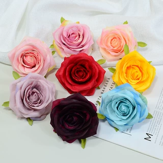 仿真法玫花朵婚礼场景布置装饰玫瑰花头礼品盒手工材料包花盒配花