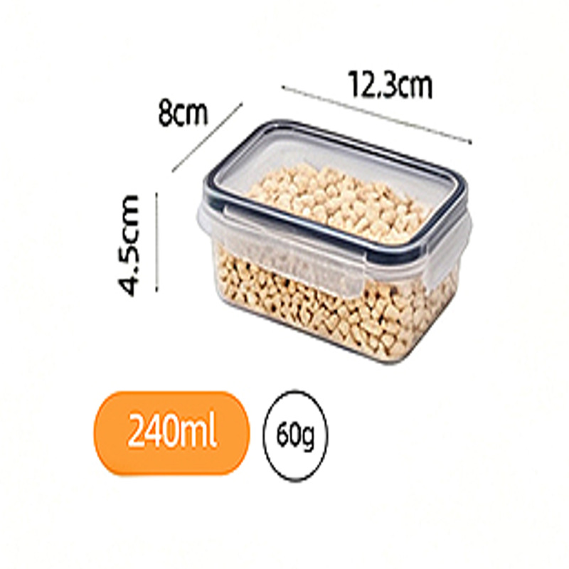 Refrigerador de cocina transfronteriza caja de preservación rectangular caja de almuerzo 6 juegos de alta capacidad sellada caja de almacenamiento de frutas de grado alimenticio