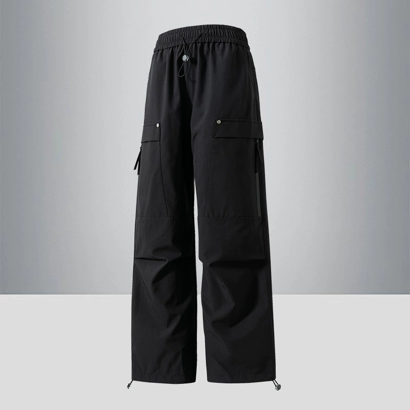 Водонепроницаемые спортивные трендовые штаны, свободный прямой крой, oversize
