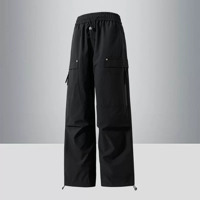 Водонепроницаемые спортивные трендовые штаны, свободный прямой крой, oversize