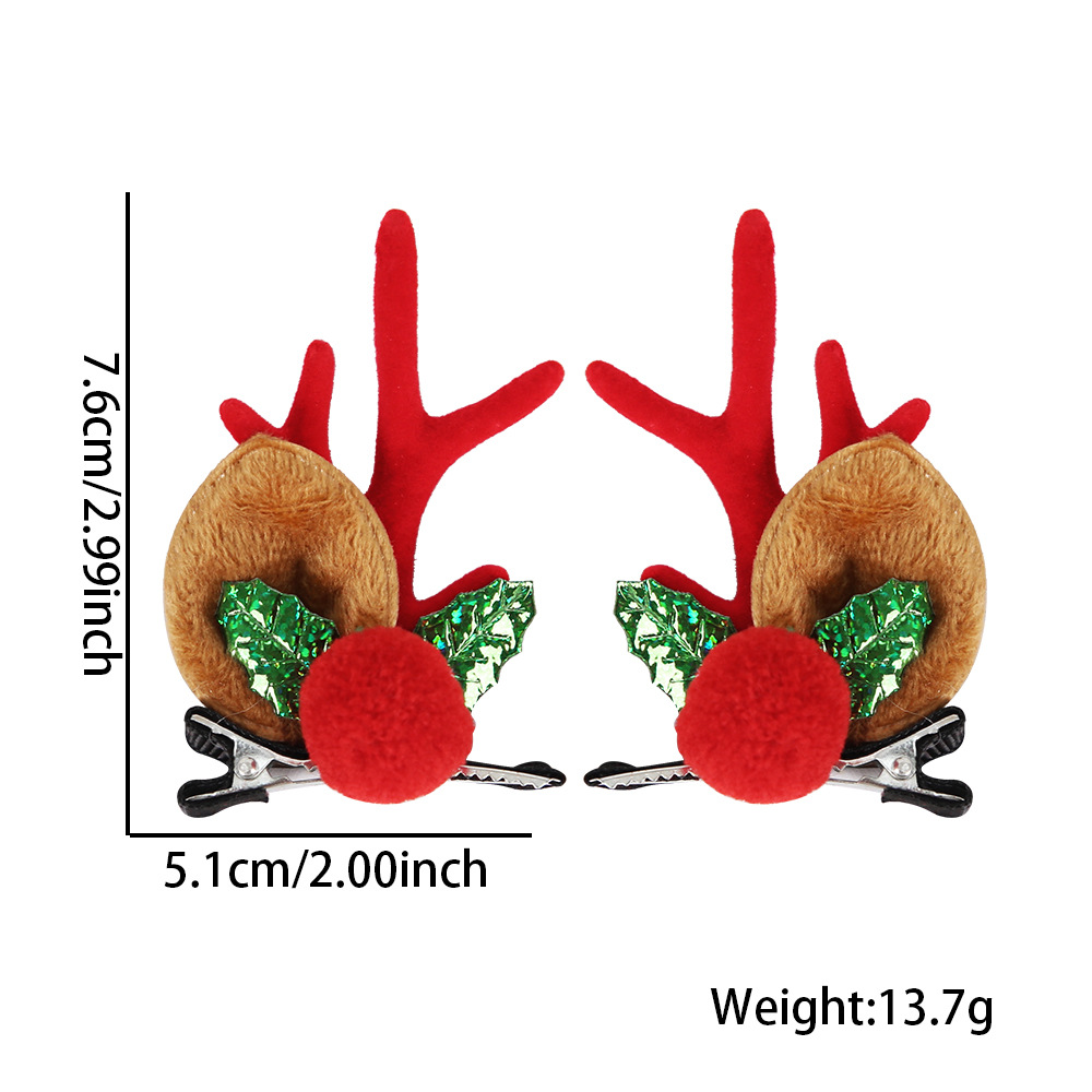 Cruzar la frontera Nueva horquilla de Navidad decoración del Partido de regalo de Navidad corbata de pico de pato clip arco campana clip