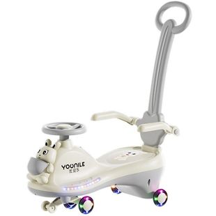 Twisting Car for Kidsren 1 to 3 Years Old, Anti-Rollover, Pushable, Sitable, Pushable, Silent Stroller, Swing Car, Baby Toy Car