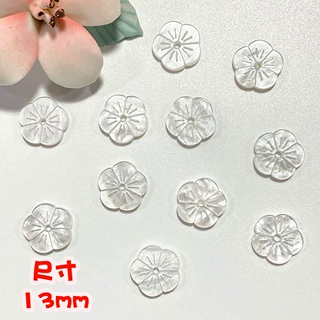 古风白色贝壳花朵形吊坠雕刻白贝发簪头饰挂件diy手链饰品配件