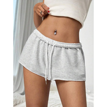 Y 62990 Drawstring high waist yoga shorts ���������٤�̿�