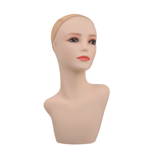 New model head wig cap display props stand, mouth model mannequin, single-shoulder display mannequin