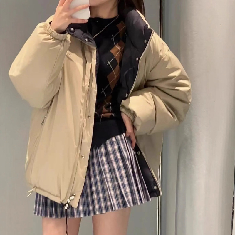 mm家25ss秋冬新款两面穿羽绒服徽标字母双面拉链羽绒服男女同款|undefined
