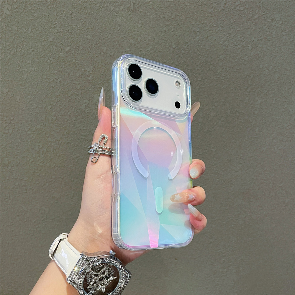 Magnetic Glitter Case For Iphone 17 Pro With Diamond Pattern_voghion.com