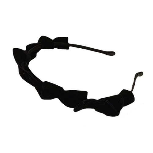 Summer retro knotted velvet bow headband, sweet internet celebrity hair accessory, Korean style headdress, pressed hair headband, female hairpin