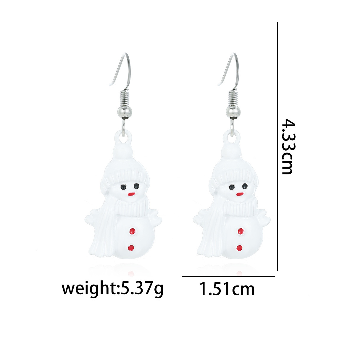 22. snowman earrings