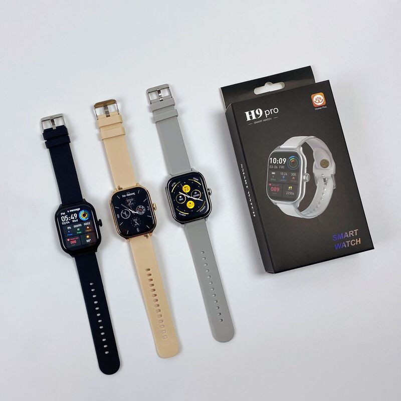 Watch Huaqiangbei H9Pro Cross-Border Hot-Selling Model with Bluetooth Calling, Incoming Call and Message Notifications, Multi-Language Support, and Export Watch