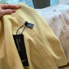 奶系温柔短款针织开衫女春秋气质内搭毛衣外套百搭减龄芥末黄上衣