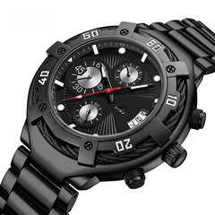 2024 New Multifunction Men's Watch, Cross-border Bestselling Fashion Business Quartz Watch, One-time Shipping