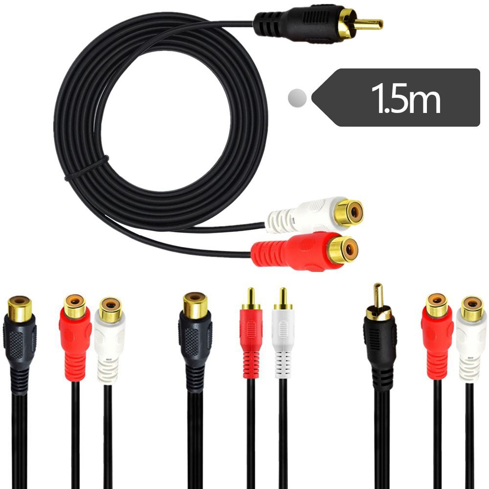 Audio cable Lotus RCA turns dual RCA audio cable Lotus head one point two audio video converter male
