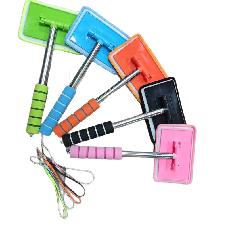 Cross-Border Cleaning Brush Retractable Stainless Steel Wiper Microfiber Cloth Cover Car Windshield Defogging Artifact