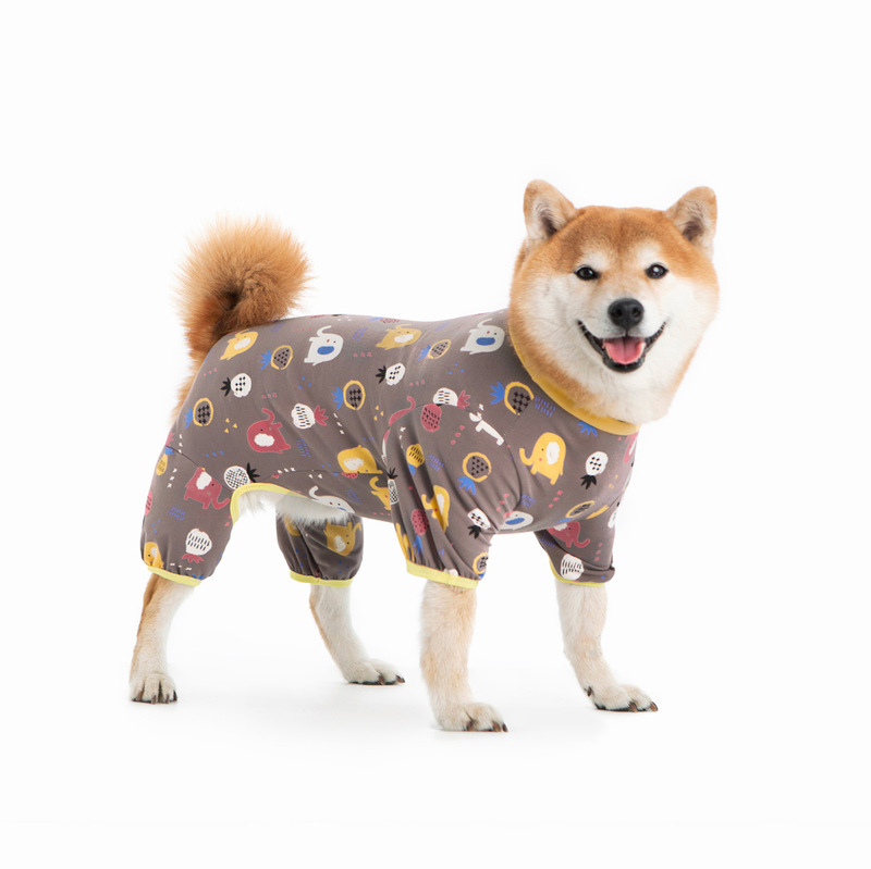 纯棉居家防掉毛跨境亚马逊中大型犬四脚春夏秋季宠物狗狗衣服|undefined
