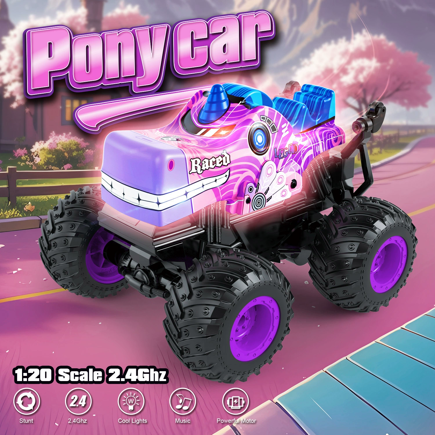 Новая модель музыкального освещения пульт дистанционного управления трюком автомобиль вертикальный поворотный большой ноги пульт дистанционного управления багги карета детская игрушка