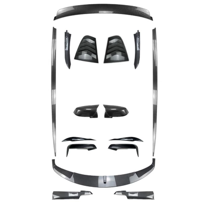 Applicable to 2013-2019 Bmw 3 Series Big Surrounded - f30-kit-segmented-front-lip-carbon-fiber-pattern-2013-2019