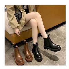 马丁靴女2025年新款冬季加厚短靴英伦风厚底春秋单靴切尔西烟筒靴